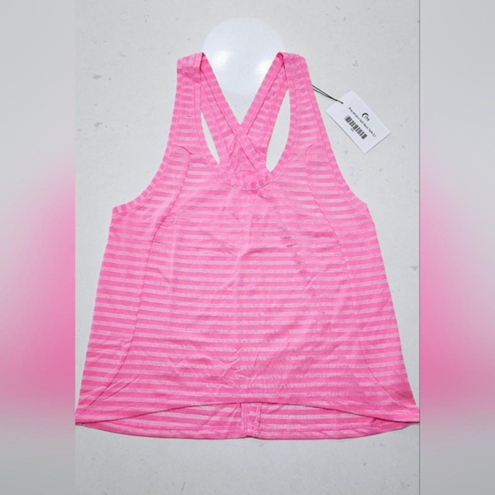 💗💕 NWT 825 ZYIA Active HOT PINK Nimbus Split Back Tank Top Large